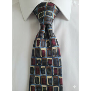 J Garcia 1996 geometric silk tie - Collection 14 Fourteen - New York, NY - 58.5"